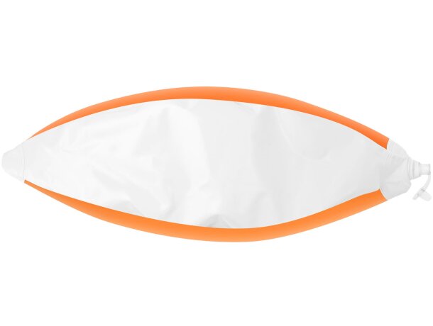 Pelota de playa lisa y transparente Bondi Naranja transparente/blanco detalle 8