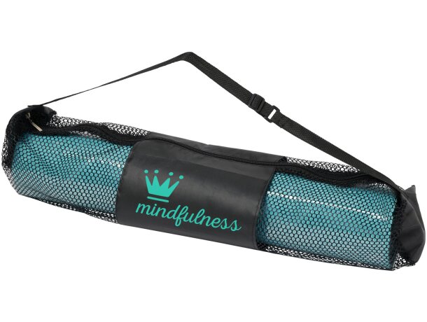 Esterilla yoga Babaji con superficie texturizada y bolsa Gris/verde menta detalle 1