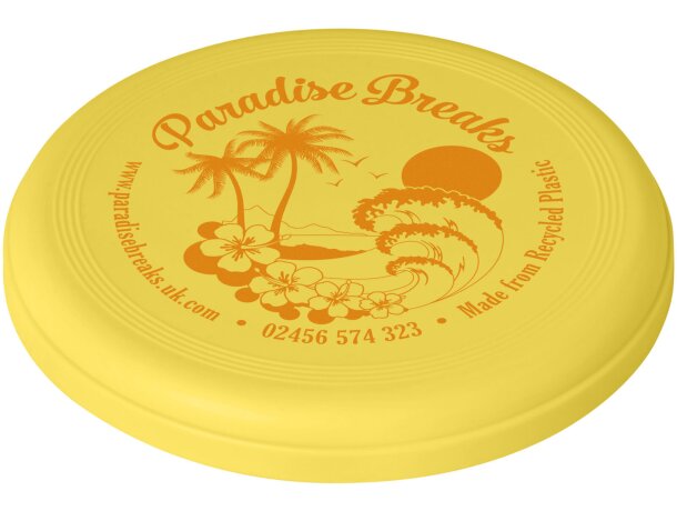 Disco volador reciclado Crest en polipropileno post-consumo Amarillo detalle 3