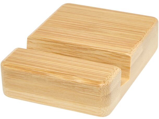 Soporte para teléfono de bambú certificado FSC Ebla Madera detalle 4
