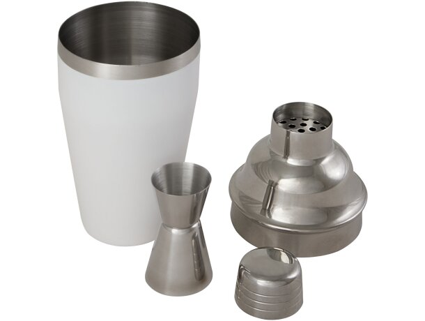 Coctelera acero inoxidable reciclado Gaudie con jigger Blanco detalle 11