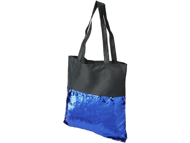 Bolsa Tote con lentejuelas “Mermaid” Negro intenso/azul detalle 8