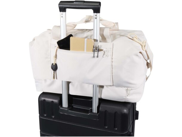 Bolsa de lona reciclada de viaje Trip Aware 42 litros Blanco roto detalle 12