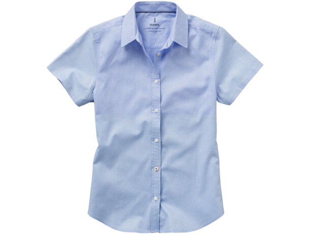 Camisa tipo Oxford de manga corta de mujer Manitoba Azul claro detalle 8
