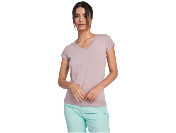 Camiseta cuello pico mujer Roly Victoria algodón 155 g/m² detalle 55