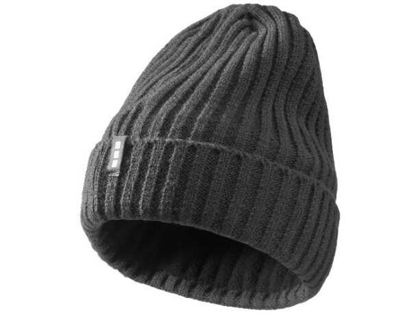 Gorro de poliester acabado de lana personalizado gris Gorro de poliester acabado de lana personalizado gris