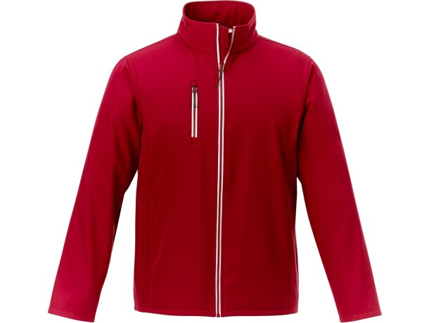 Chaqueta softshell Orion para hombre en poliéster elástico Rojo detalle 2