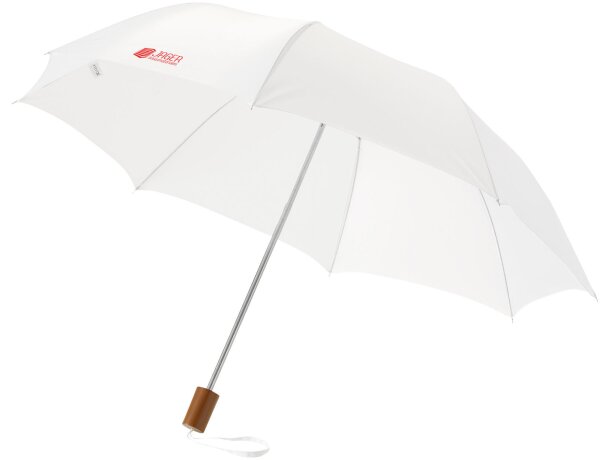 Paraguas plegable en 2 secciones de colores Blanco detalle 2