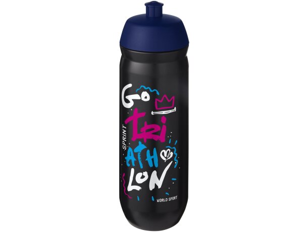 Bidón deportivo HydroFlex estrujable 750ml con tapa abatible Azul/negro intenso detalle 30