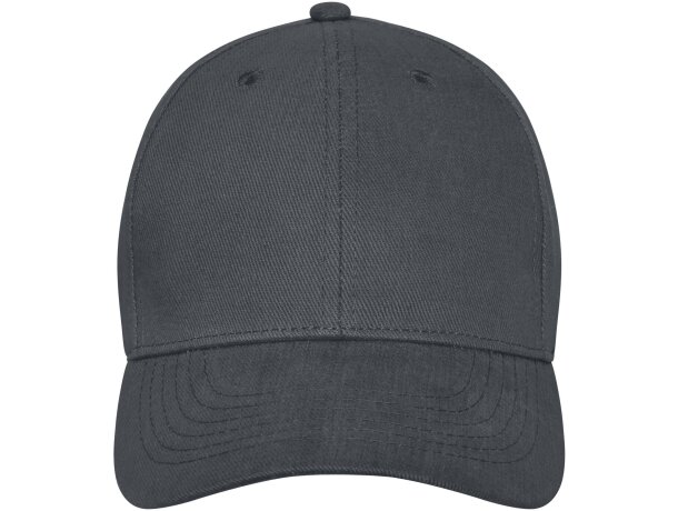 Gorra con visera precurvada y 6 paneles. Ideal para publicidad. Gris tormenta detalle 27