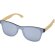 Gafas de sol Tan con patillas de bambú y protección UV400 Plateado