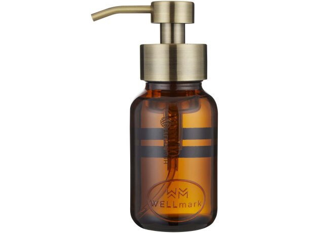 Gel de baño Wellmark vidrio reciclado dispensador latón 250ml detalle 1