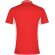 Polo deportivo unisex manga corta Roly Montmelo transpirable Rojo/blanco detalle 14