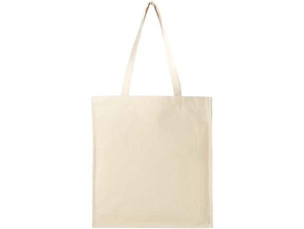 Bolsa tote algodón reciclado GRS con refuerzos Florida 14L Natural detalle 3