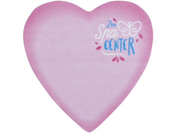 Libreta con notas adhesivas recicladas forma de corazón Blanco detalle 4