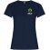 Camiseta mujer algodón orgánico entallada Golden Roly Azul marino detalle 29