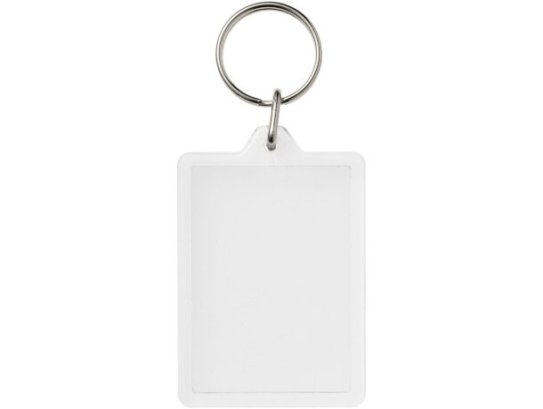 Llavero rectangular Vito con encarte personalizable FSC Transparente claro detalle 1