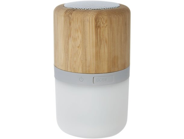 Altavoz de bambú con Bluetooth® y luz Aurea Natural detalle 3