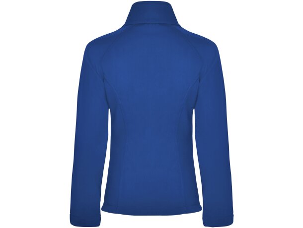 Chaqueta softshell mujer Antártida Roly con cremallera invertida Azul real detalle 7