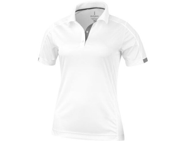 Polo manga corta de mujer kiso de Elevate 150 gr blanco