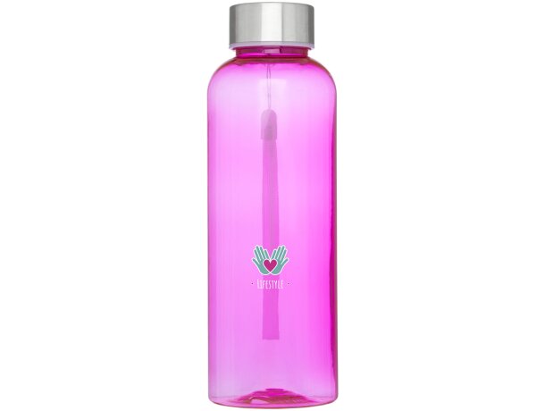 Bidón deportivo Bodhi 500ml de RPET con tapa de acero reciclado Rosa transparente detalle 23