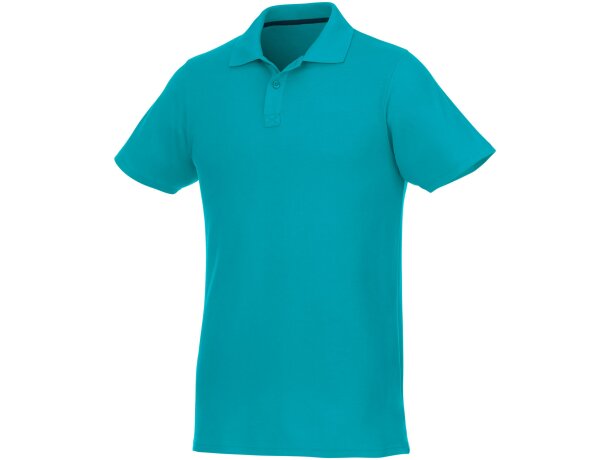 Polo de manga corta para hombre Helios Azul aqua detalle 32