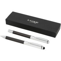 Set de bolígrafo con stylus Vincenzo y rollerball personalizado