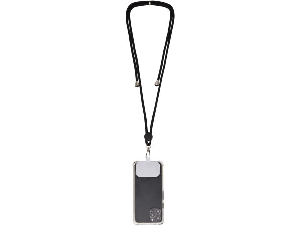 Lanyard regulable Kubi con gancho metálico y cinta de nylon Blanco detalle 9