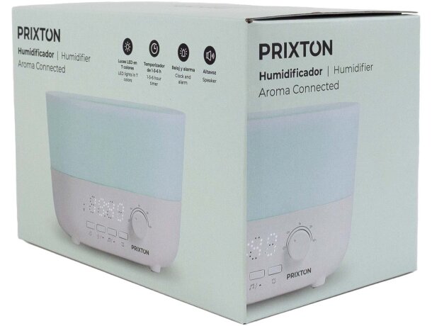 Humidificador aromático 4 en 1 Prixton Connected con Bluetooth Blanco detalle 2