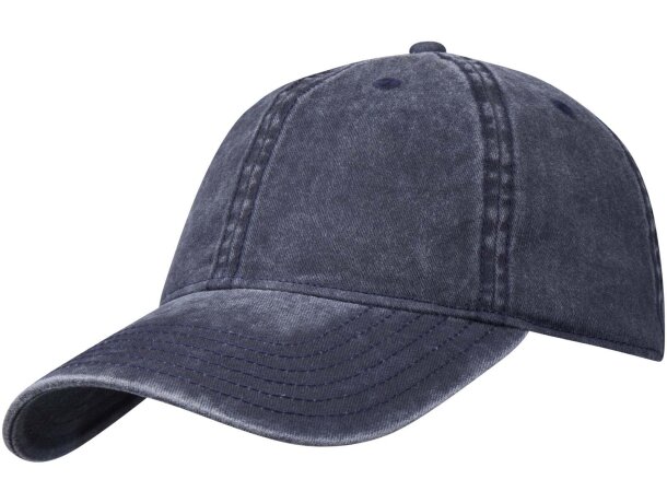 Gorra lavada de 6 paneles Grafton con algodón reciclado Burdeos detalle 12