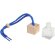 Ambientador de coche Ono en vidrio borosilicato y madera de haya Azul detalle 3