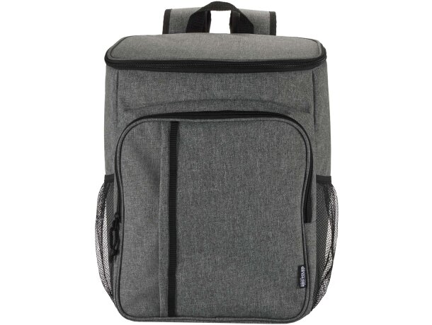 Mochila picnic nevera Tundra 20L con cubiertos y certificado GRS Gris mezcla detalle 14