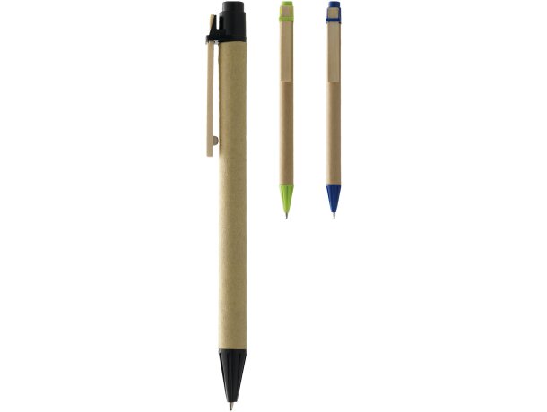 Bolígrafo con pulsador en papel ecológico personalizado