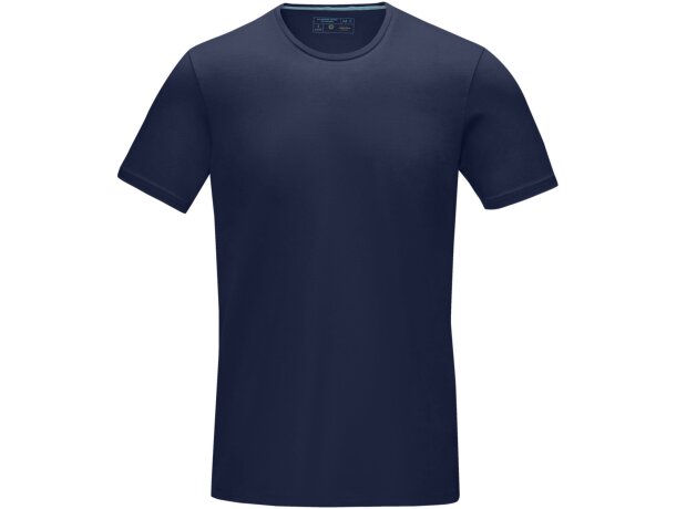 Camiseta manga corta orgánica hombre Balfour algodón certificado Azul marino detalle 25