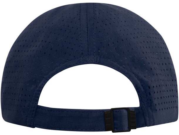 Gorra reciclada de 6 paneles Cool Fit GRS Mica Azul marino detalle 15