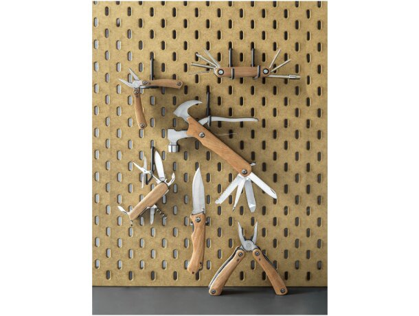 Multiherramienta Anderson grande de 12 funciones con mango de madera Natural detalle 6