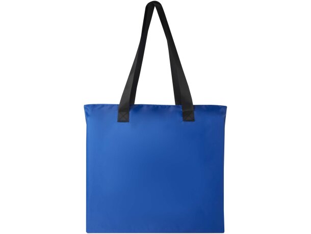 Bolsa tote plegable EcoFold de poliéster reciclado certificado GRS Azul real detalle 12