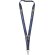 Lanyard de bambú con clip de seguridad Julian Azul marino detalle 3