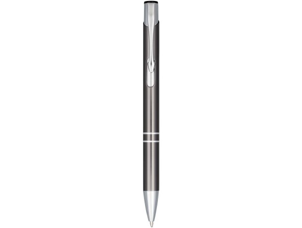 Boli con nombre clip de acero plástico tinta azul Moneta Gris detalle 4