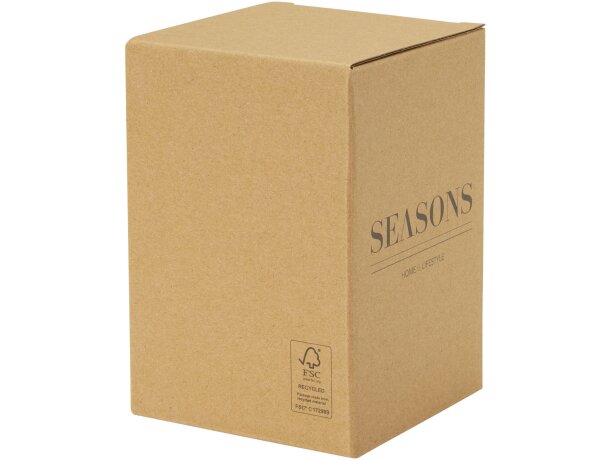 Recipiente de vidrio para alimentos Boley con tapa de bambú Natural/transparente detalle 4