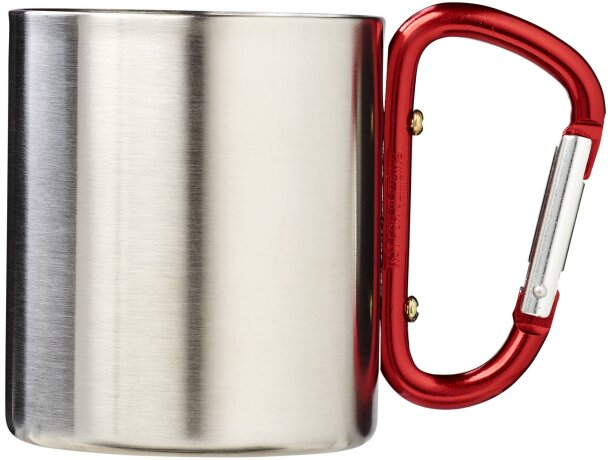 Taza isotérmica de 200 ml con mosquetón Alps Rojo detalle 8