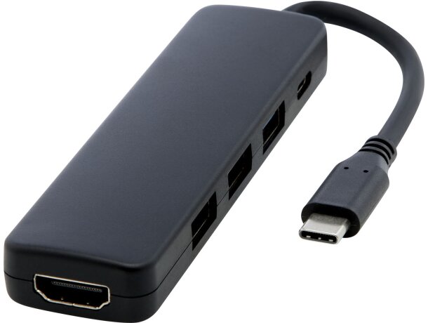 Adaptador multimedia USB Loop tipo C con HDMI y certificación RCS Negro intenso detalle 7
