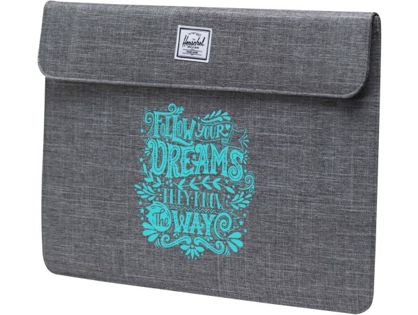 Funda para portátil Herschel Spokane de 15 a 16 pulgadas Gris mezcla detalle 4