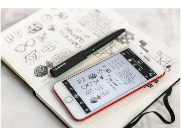 Set de escritura Smart Moleskine con bolígrafo inteligente Negro intenso detalle 6