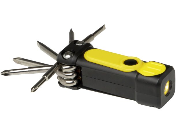 Destornillador reciclado 8 en 1 con linterna integrada Octo Amarillo detalle 11
