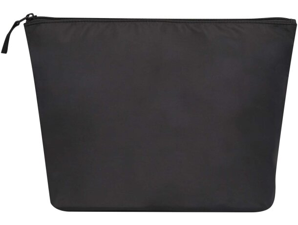 Set de neceseres de poliéster reciclado Swift con certificado GRS Negro intenso detalle 2