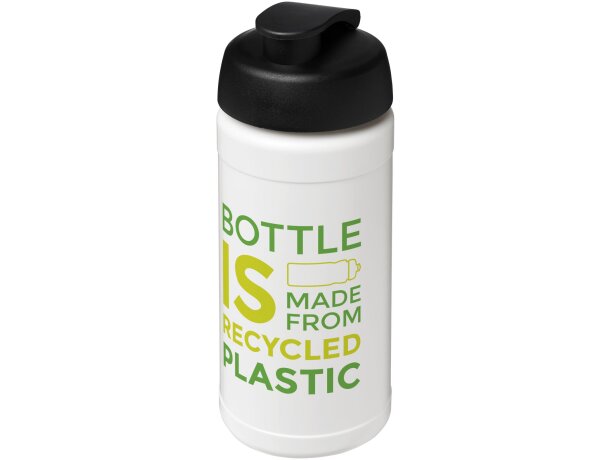Bidón deportivo Baseline reciclado con tapa Flip 500ml Blanco/negro intenso detalle 29