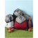Mochilas de cuerdas personalizadas baratas con dos bolsillos poliéster 600D Azul real/gris detalle 12
