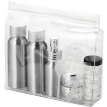 Neceser para líquidos con botes de aluminio transparente Neceser para líquidos con botes de aluminio transparente