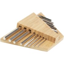 Set llaves hexagonales bambú Allen acero carbono